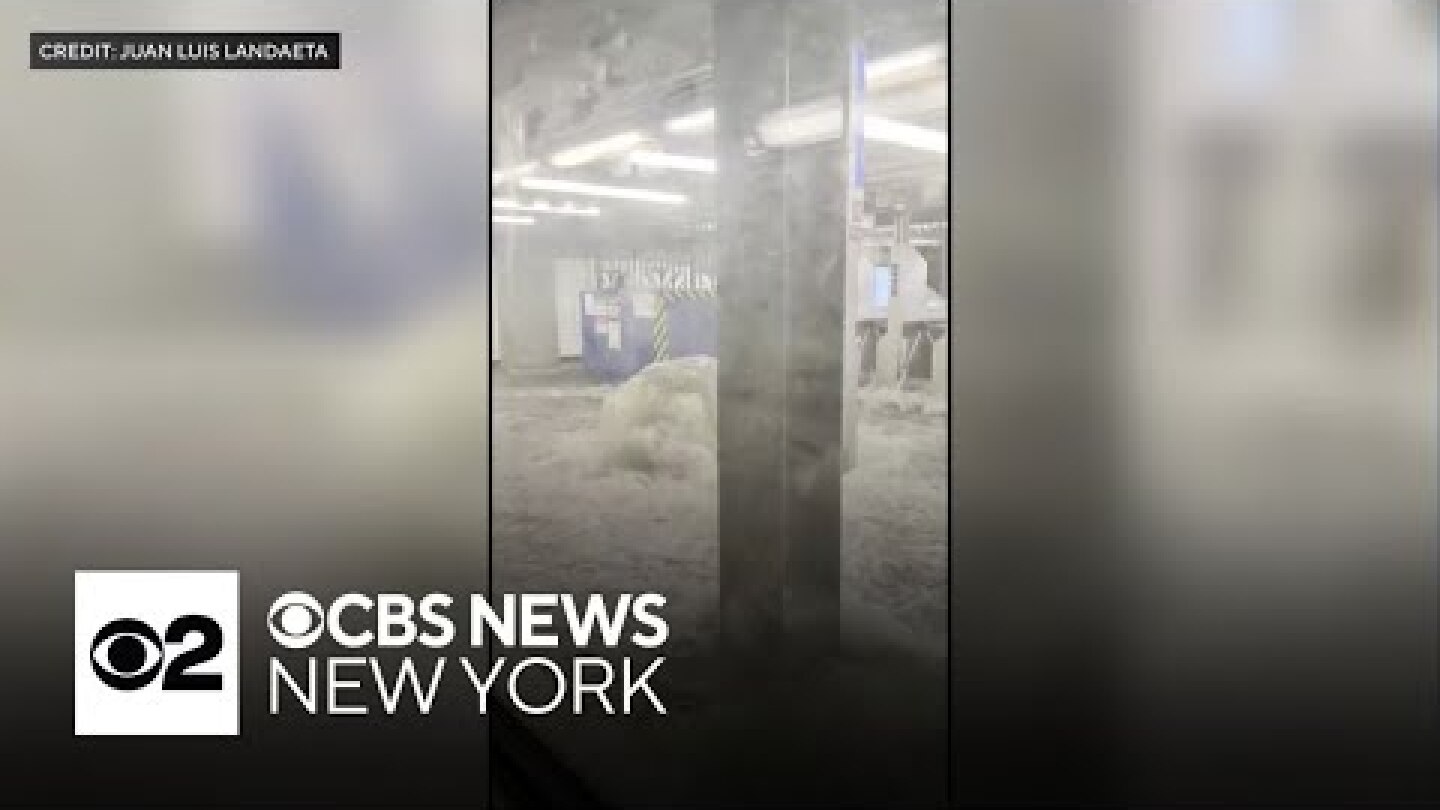 Subway stations flood as storm drenches New York City