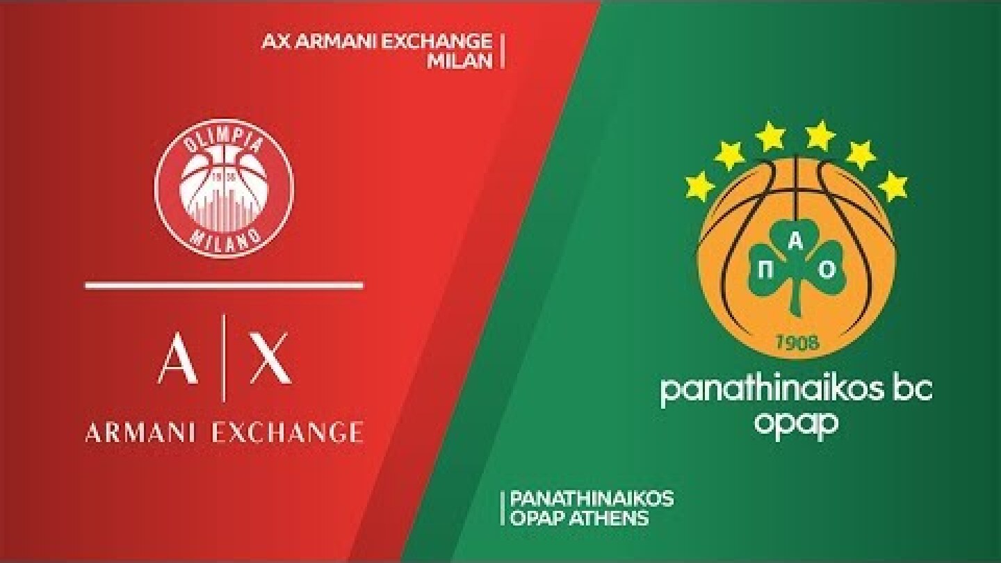 AX Armani Exchange Milan - Panathinaikos OPAP Athens Highlights | EuroLeague, RS Round 18