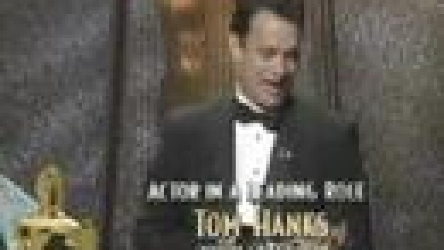 Tom Hanks winning an Oscar® for "Philadelphia"