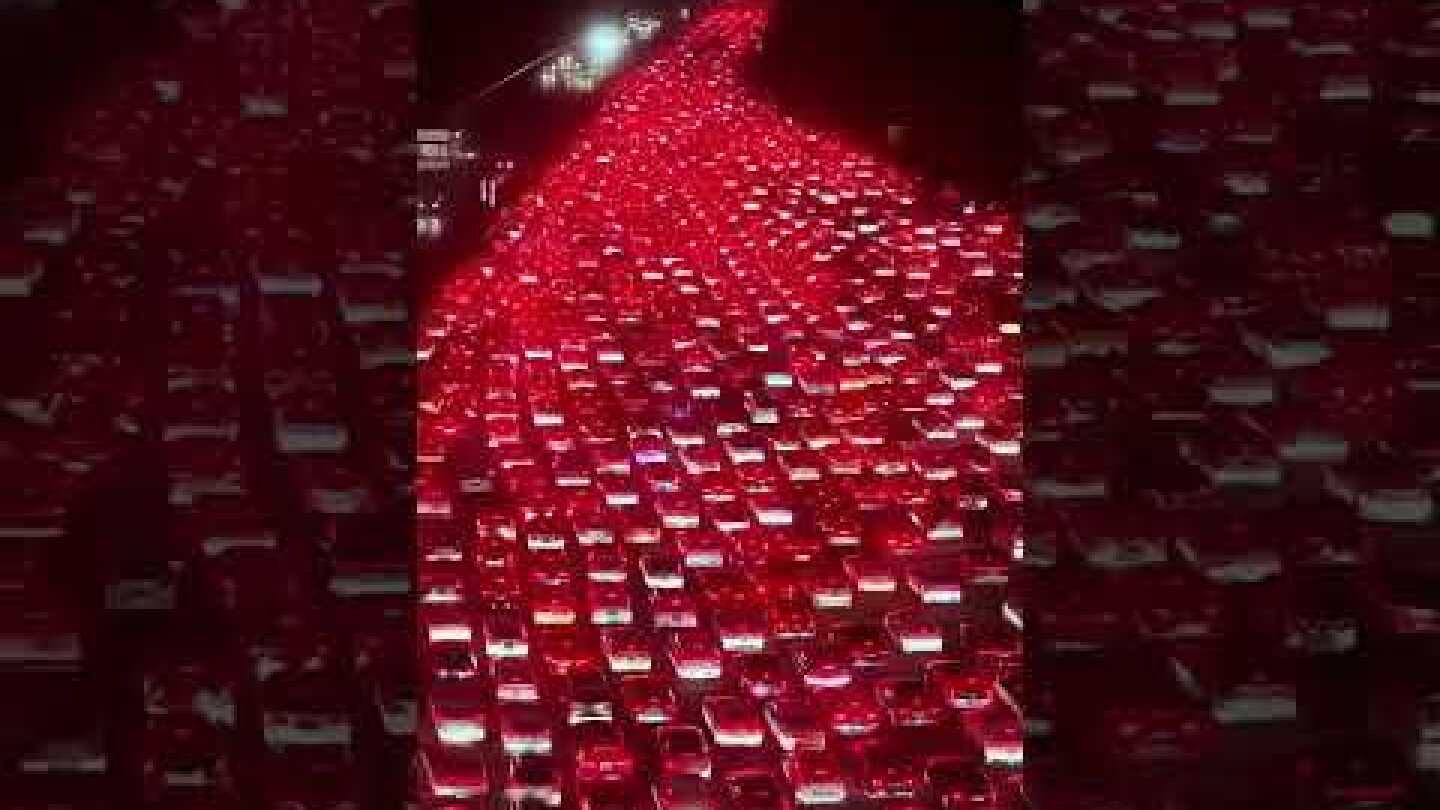 Traffic jams in China.
