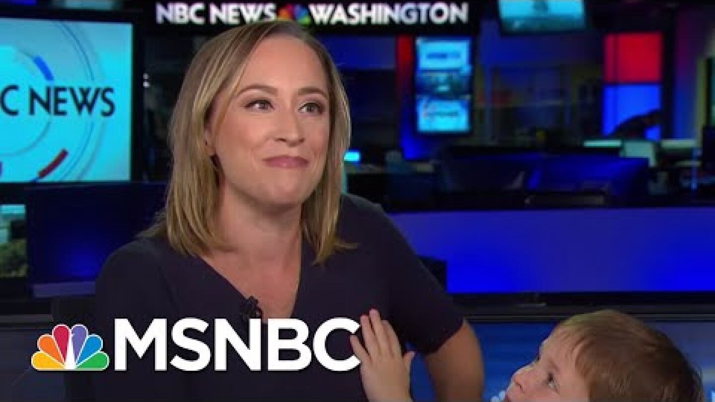 WATCH: Courtney Kube's Son Wanders On Set During Live Reporting | MSNBC