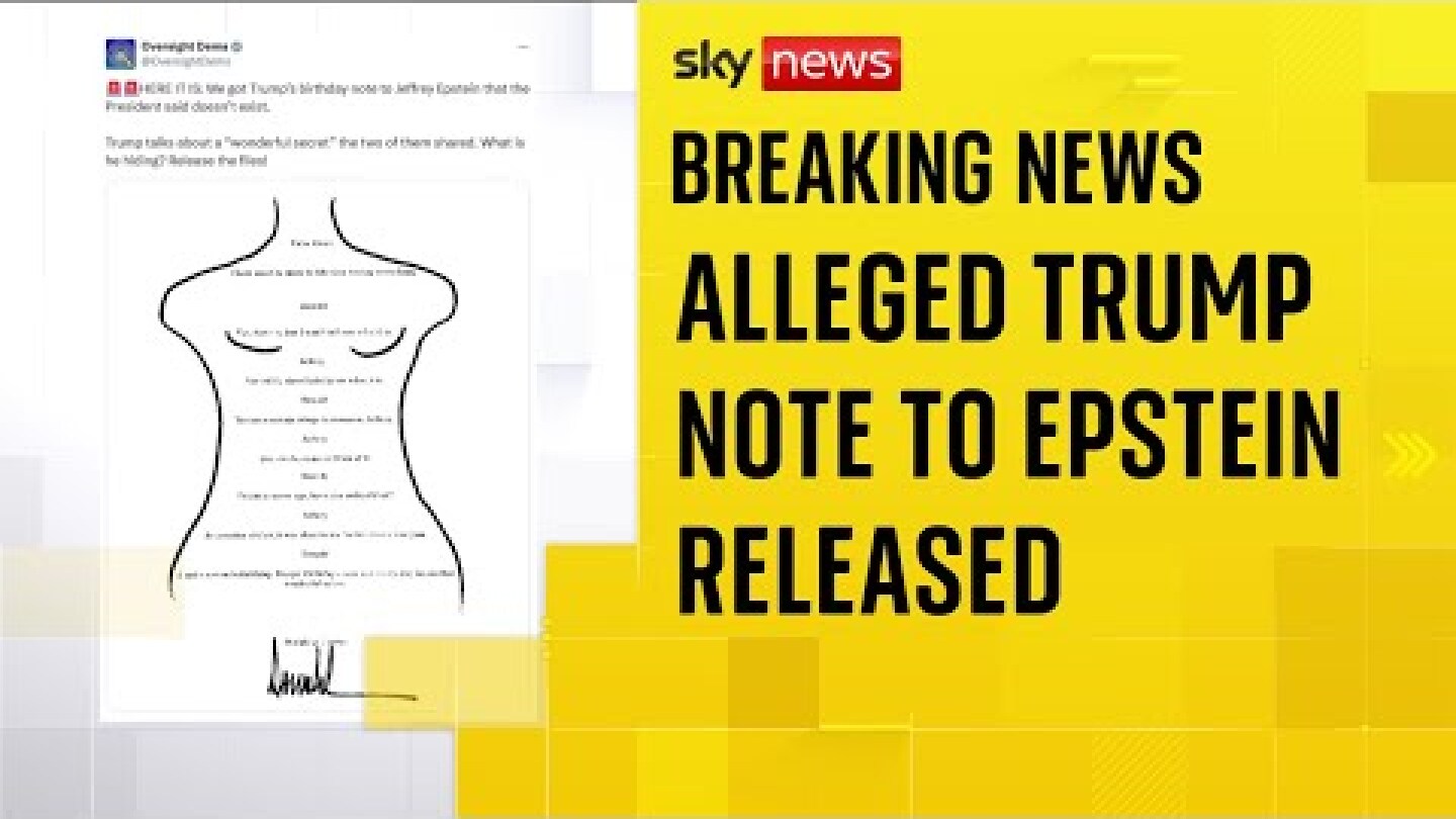 Alleged Donald Trump birthday note to Jeffrey Epstein released by Democrats