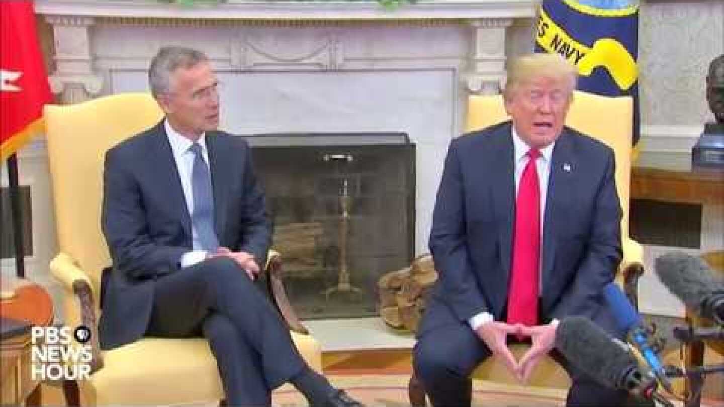 WATCH: President Trump meets with NATO secretary general in Oval Office
