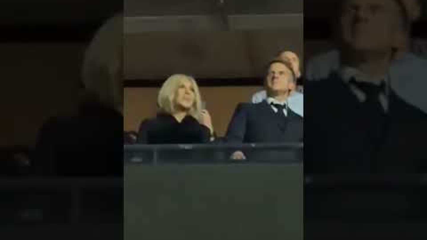 Macron at a Celine Dion concert as France BURNS to the ground.