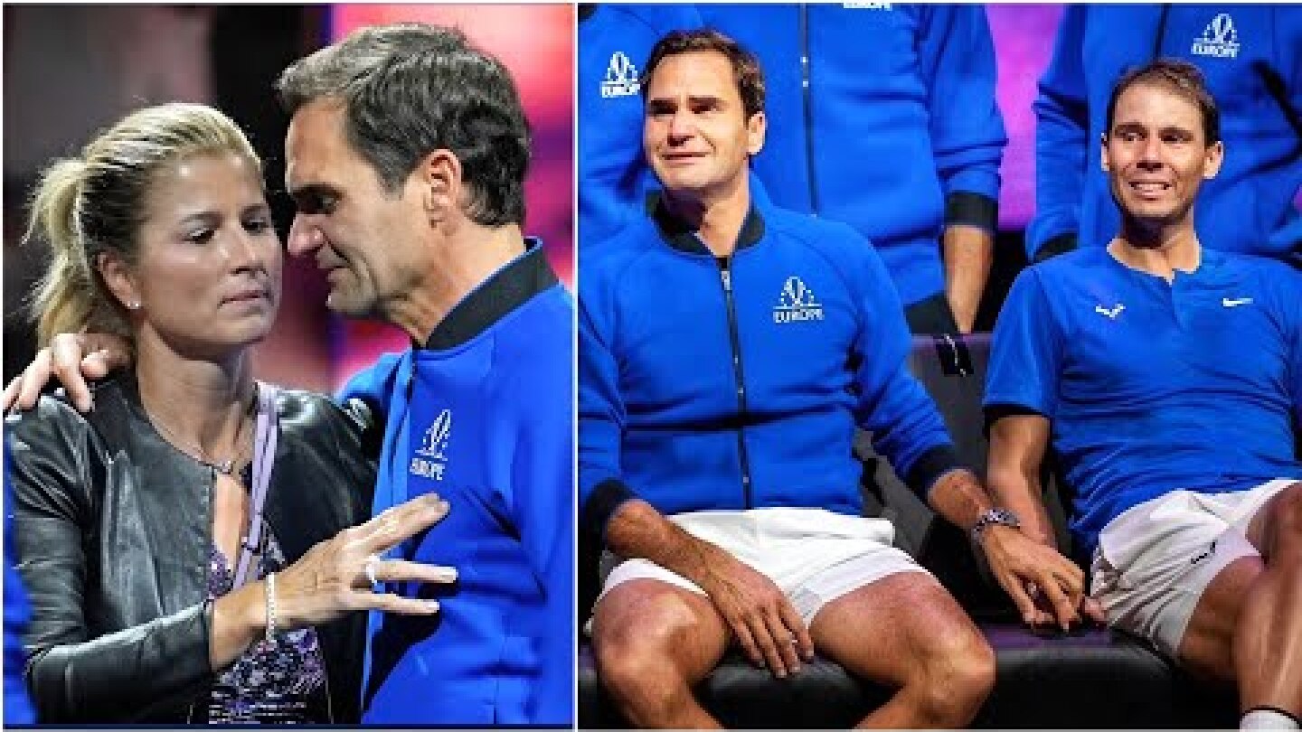 Rafa couldn't hold his Tears on Federer's Retirement - Mirka too gets Emotional - Laver Cup 2022