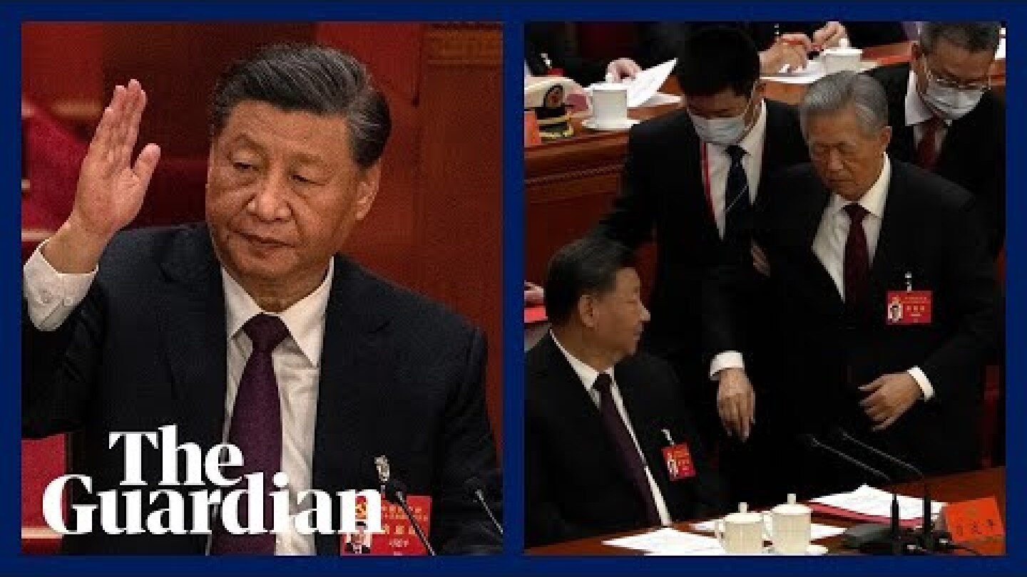 China: Xi passes amendment enshrining his status in constitution as Hu Jintao escorted out of hall