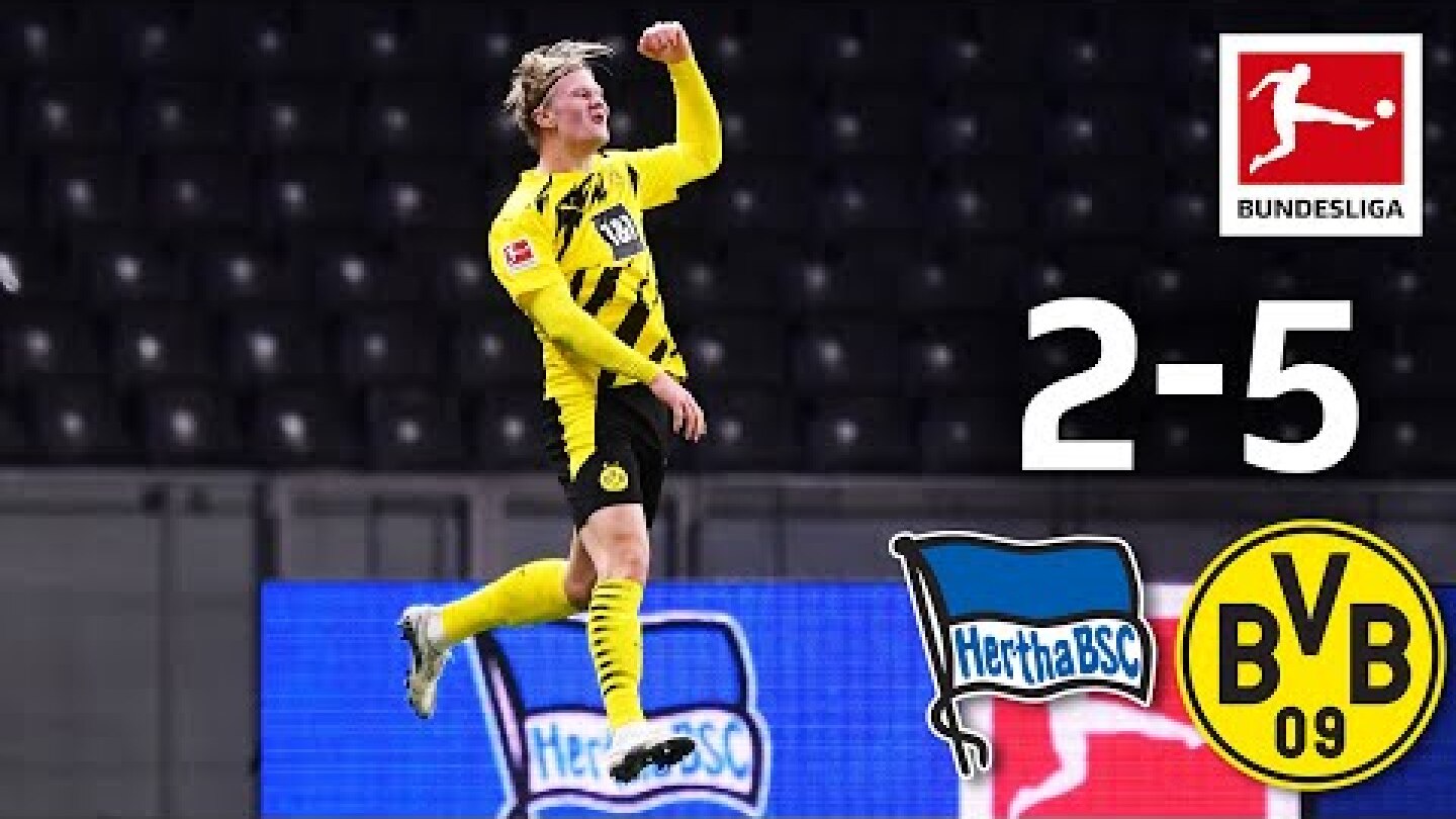 Haaland’s four goals & Moukoko record debut | Hertha - Dortmund 2-5 | Highlights | MD 8 – Bundesliga