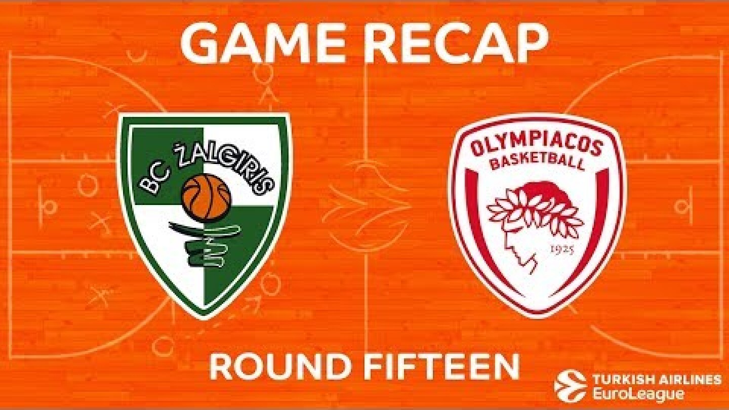 Highlights: Zalgiris Kaunas - Olympiacos Piraeus