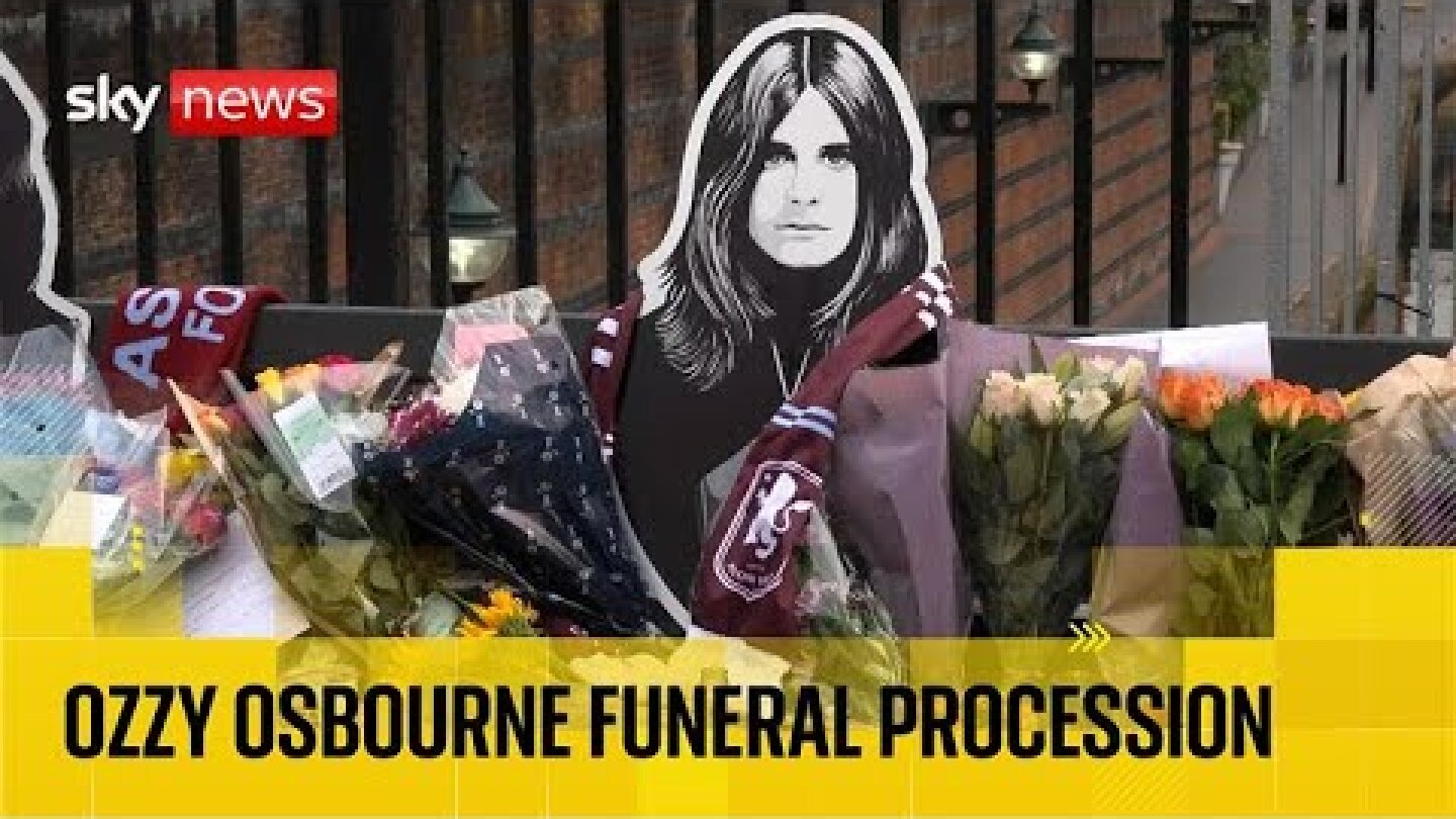 Family and fans say goodbye to Ozzy Osbourne at Birmingham procession