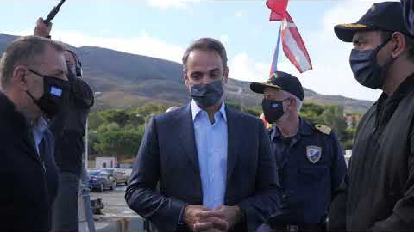 Χανιά: Ο Κυριάκος Μητσοτάκης στο υποβρύχιο "Λάμπρος Κατσώνης" για τον εορτασμός της 28ης Οκτωβρίου