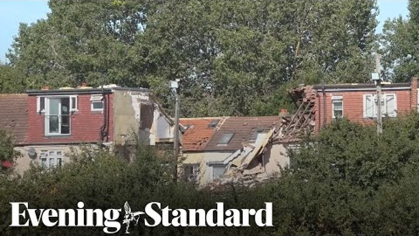 House collapses amid fire and explosion in Croydon