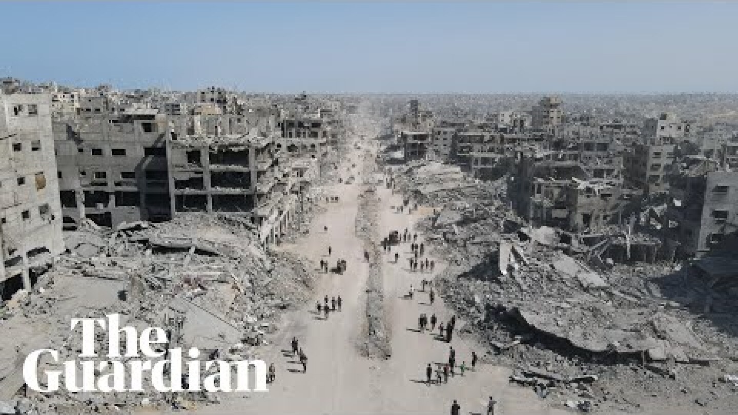 Drone footage shows destruction as Gazans reflect on returning back home