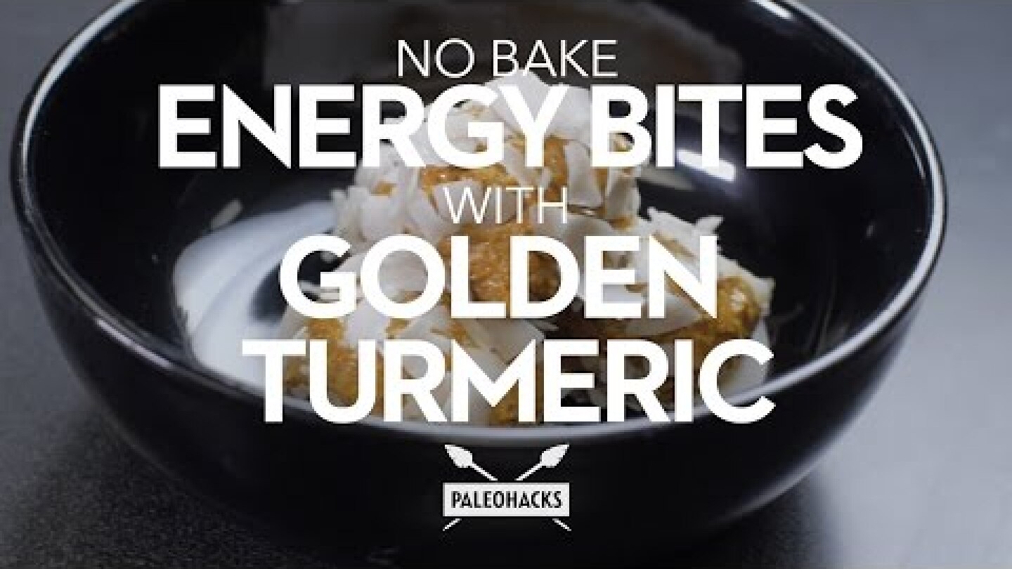 No-Bake Energy Bites with Golden Turmeric | Paleo Recipe