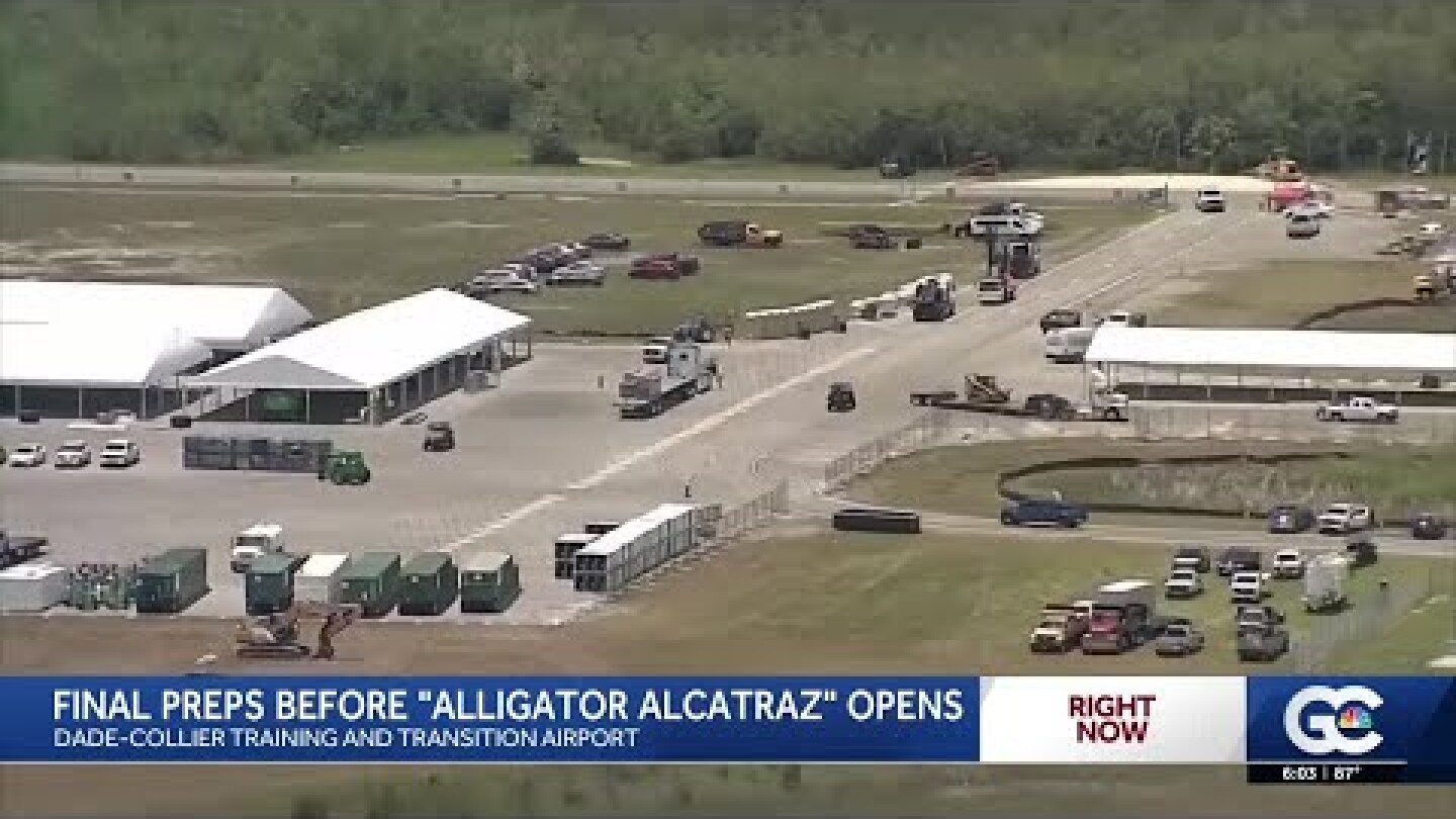 Immigration detention facility dubbed ‘Alligator Alcatraz,’ opens Tuesday in Florida Everglades