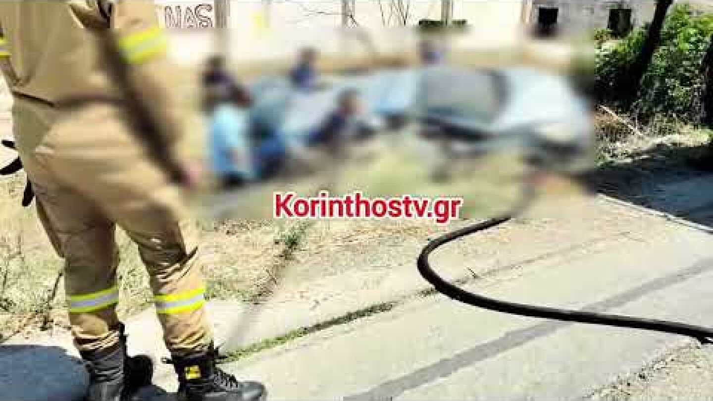 Κορίνθου - Εξαμιλίων: Αυτοκίνητο εξετράπη και ανετράπη 