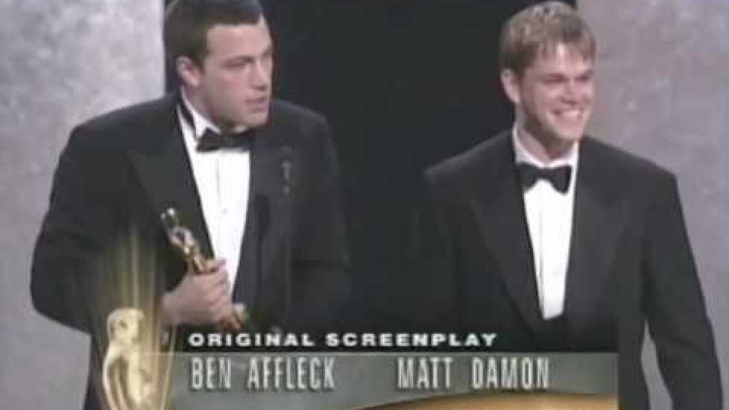 Ben Affleck and Matt Damon Win Best Original Screenplay for "Good Will Hunting" | 70th Oscars (1997)