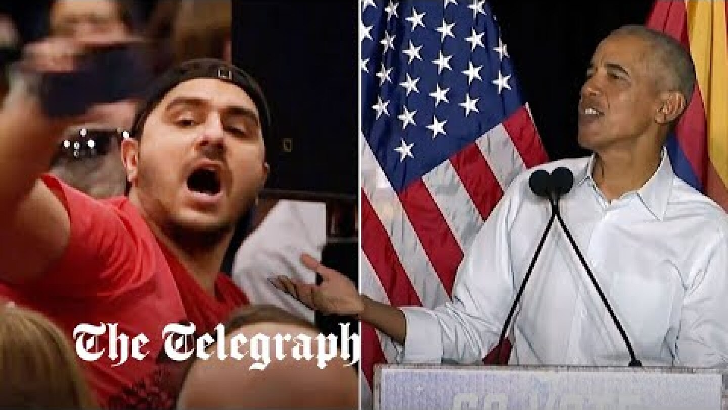 Obama heckled during speech in Phoenix | US Midterms