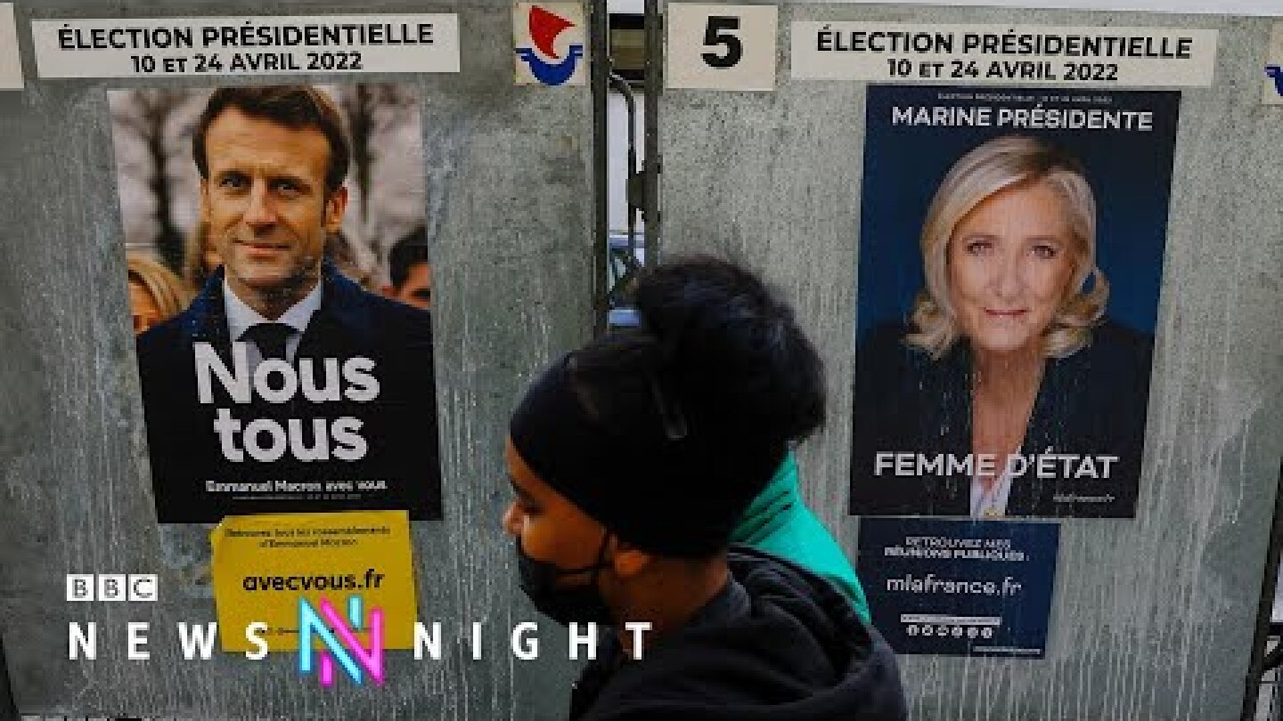 French election: Far-right Le Pen closes in on Macron - BBC Newsnight