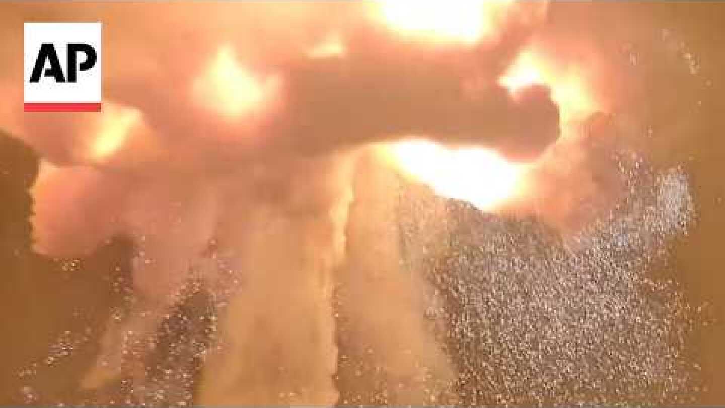 Jeff Bezos' Blue Origin rocket explodes during test on launch pad