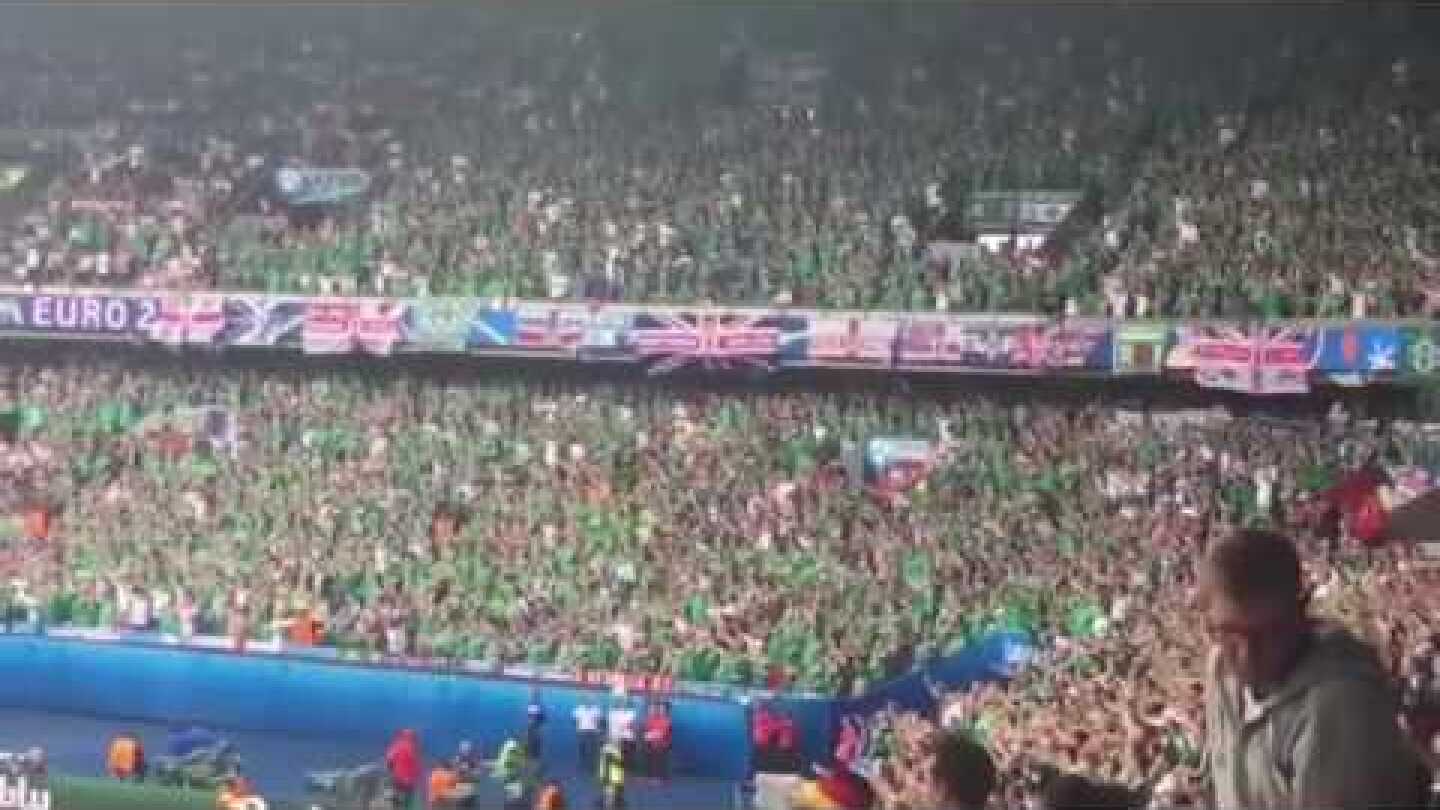 Northern Ireland Fans Singing "Will Grigg's On Fire" Against Germany in Parc des Princes! 21.06.2016