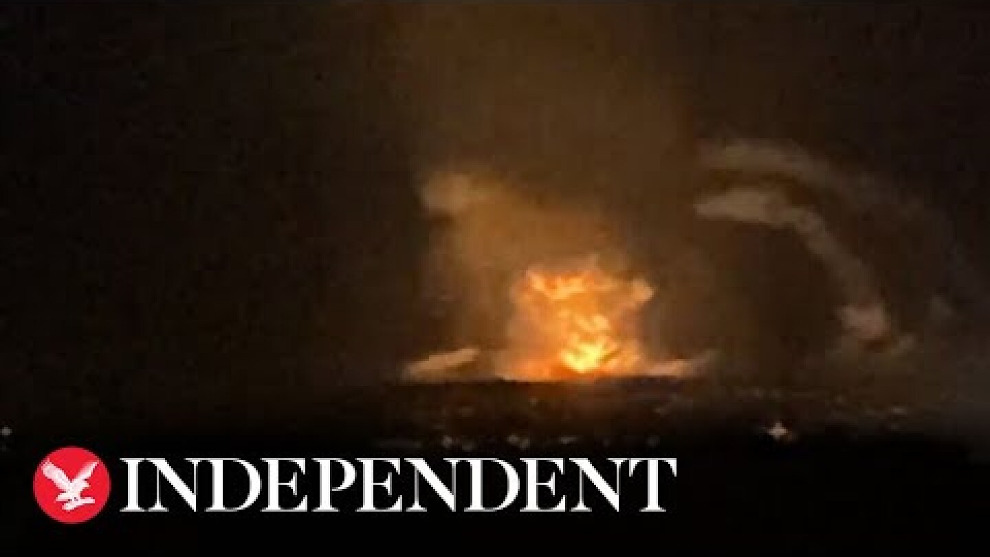 Explosion strikes near Ukrainian city of Dnipro as Russia declares war