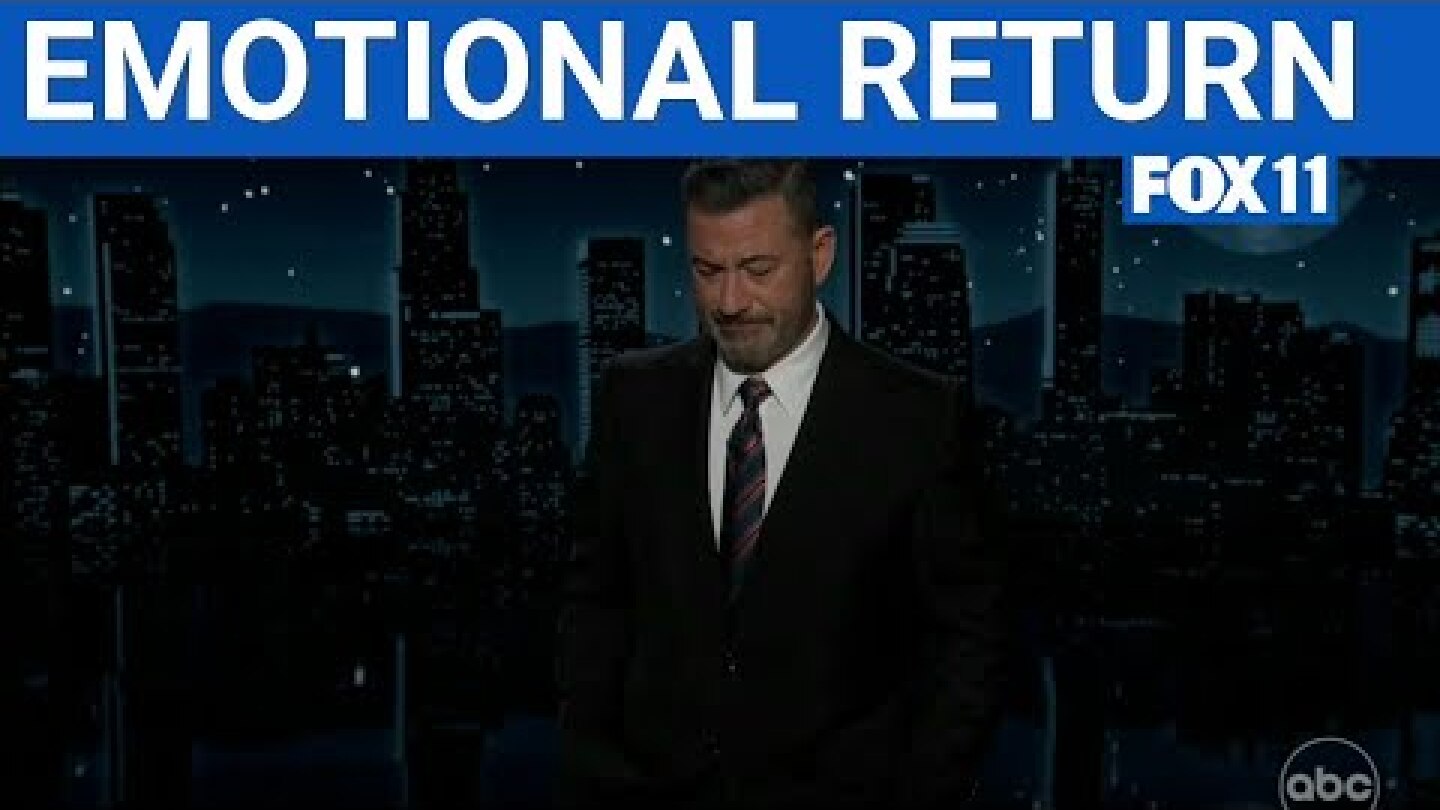 Jimmy Kimmel tears up in return: Charlie Kirk death not funny  | FOX 11 LA