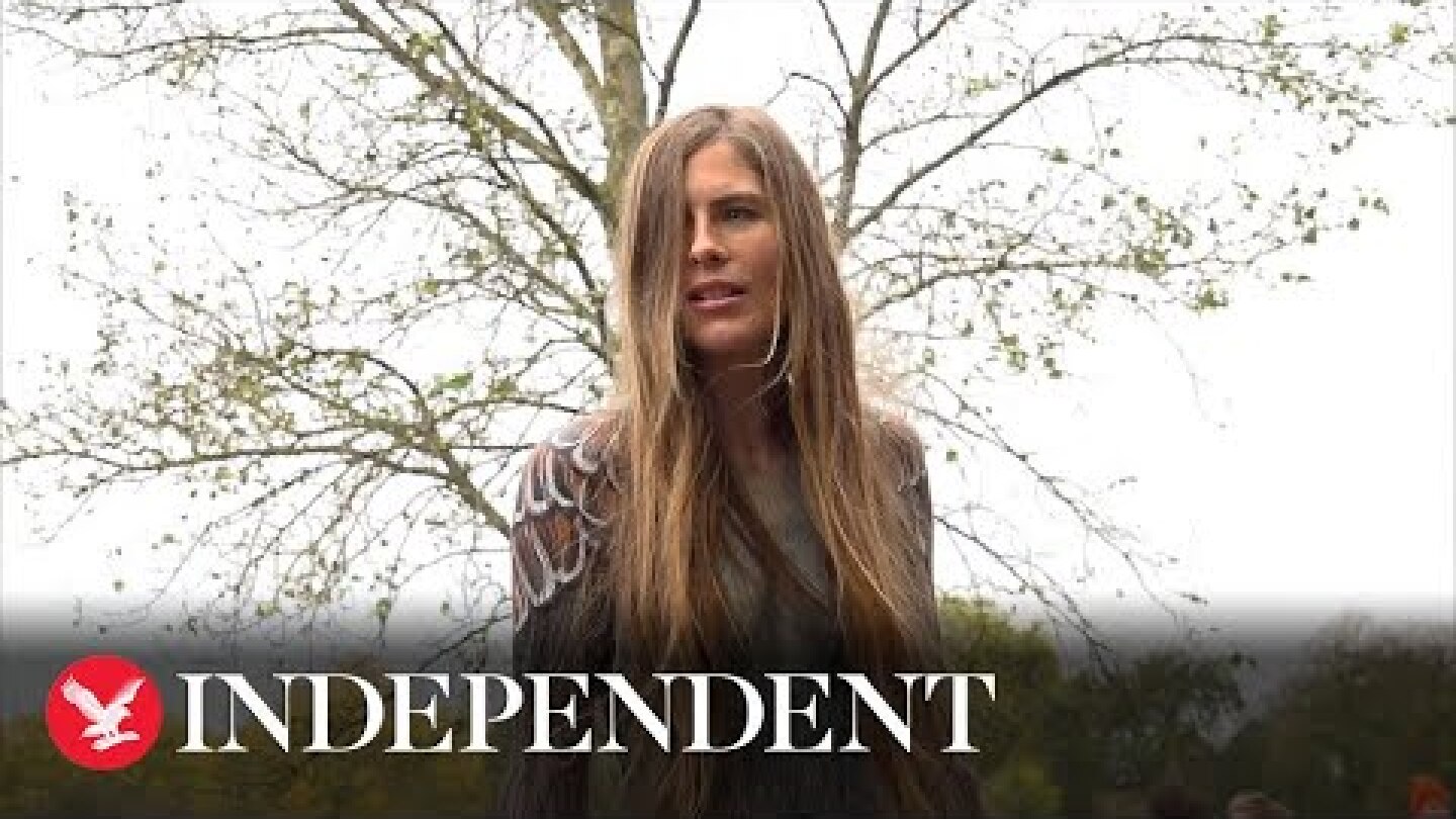 Bird conservationist marches through London wearing nothing but paint