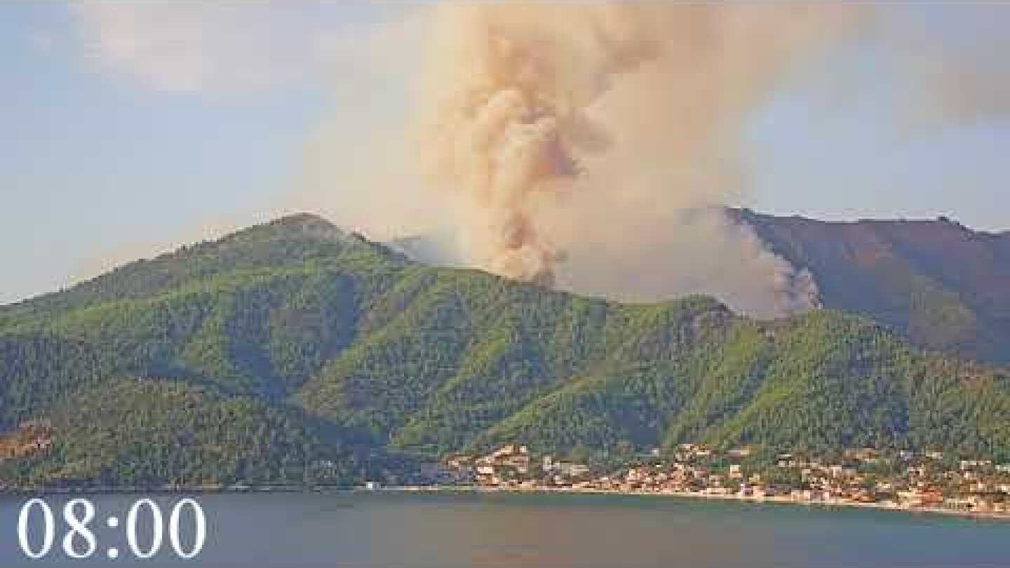 Η φωτιά της Ποταμιάς σε Timelapse