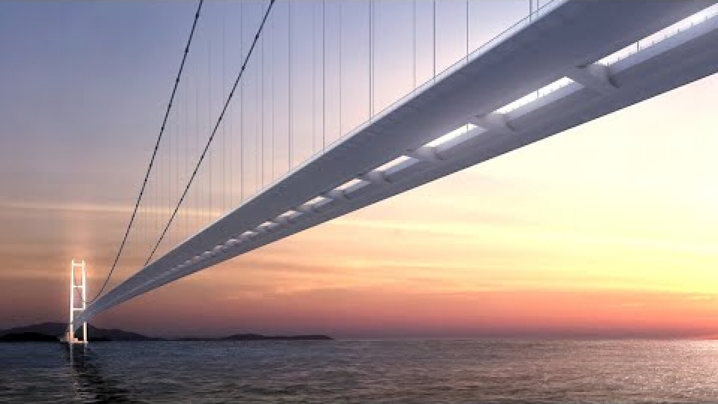 The Longest Suspension Bridge in the World, The Amazing Bridge, The Strait of Messina Bridge (Italy)