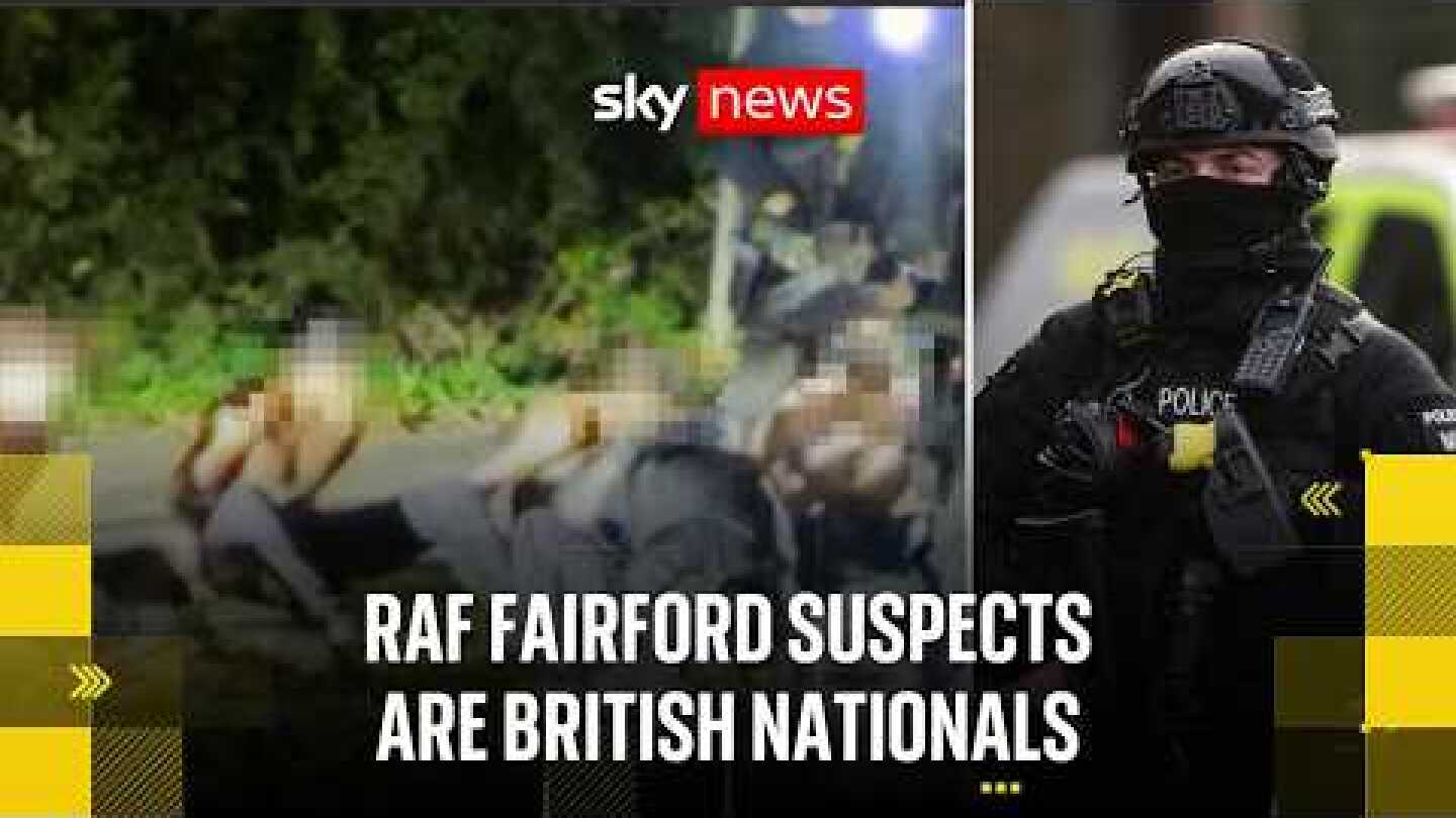 Men held over suspected RAF Fairford terror plot are UK nationals from London
