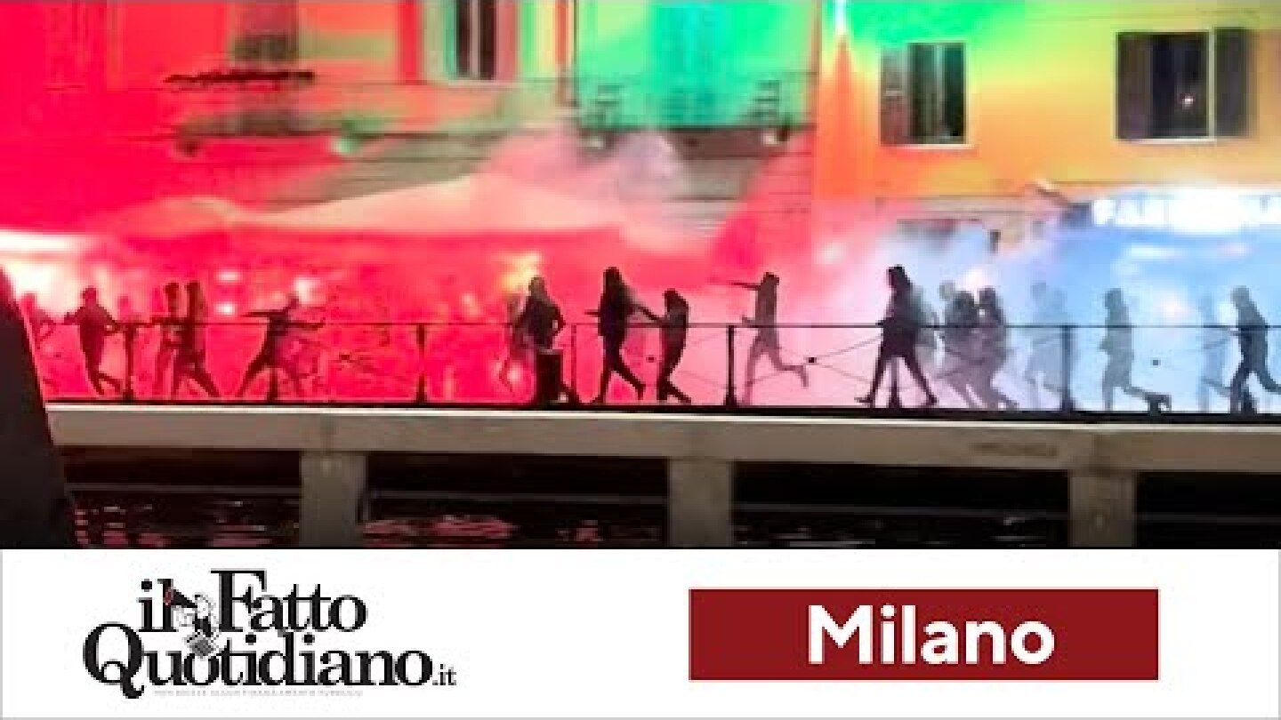 Follia sui Navigli a Milano: scontri tra ultras del Milan e del PSG. Arresti e feriti