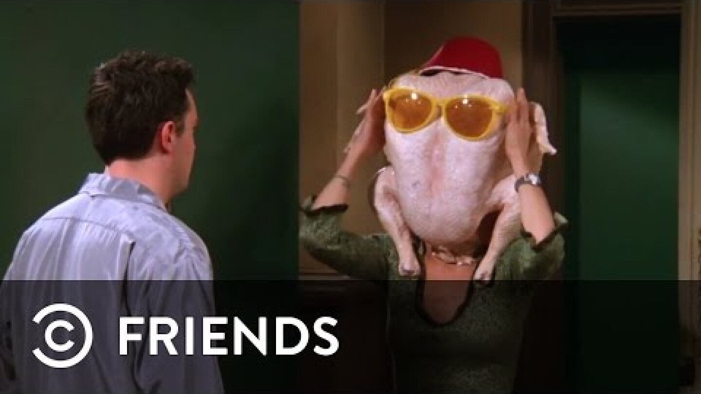 Monica Has A Turkey On Her Head  | Friends