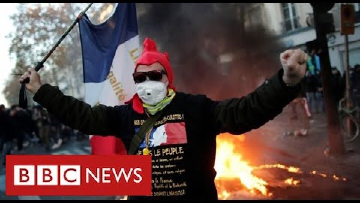 Clashes in Paris as thousands protest against racism and police violence - BBC News