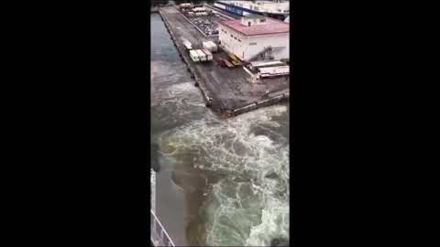 Msc grandiosa hit the dock in Palermo