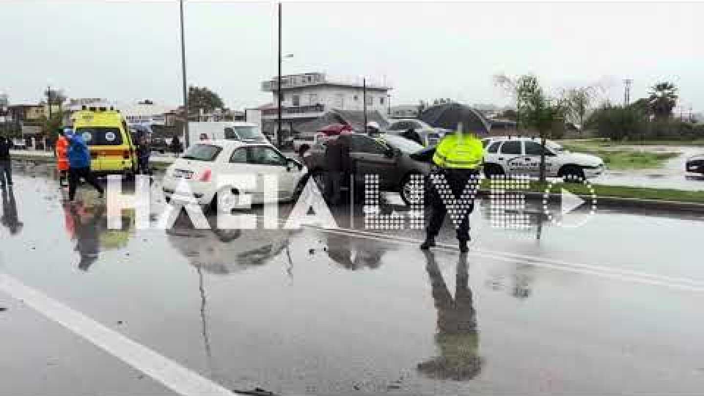 ilialive.gr - Εφτά τραυματίες σε τριπλή καραμπόλα στην είσοδο του Πύργου