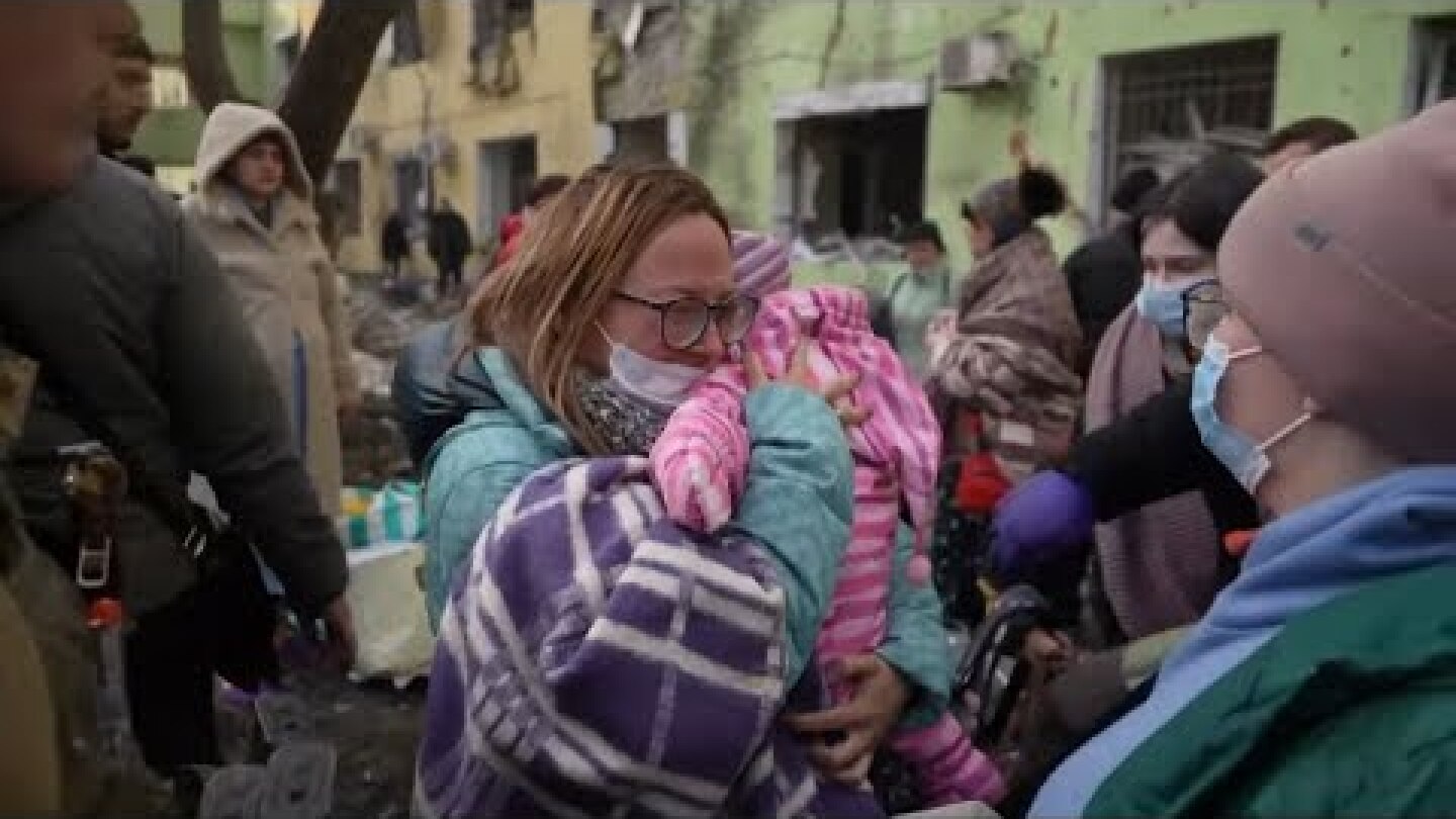Aftermath of a Russian airstrike on a maternity hospital in Mariupol, Ukraine