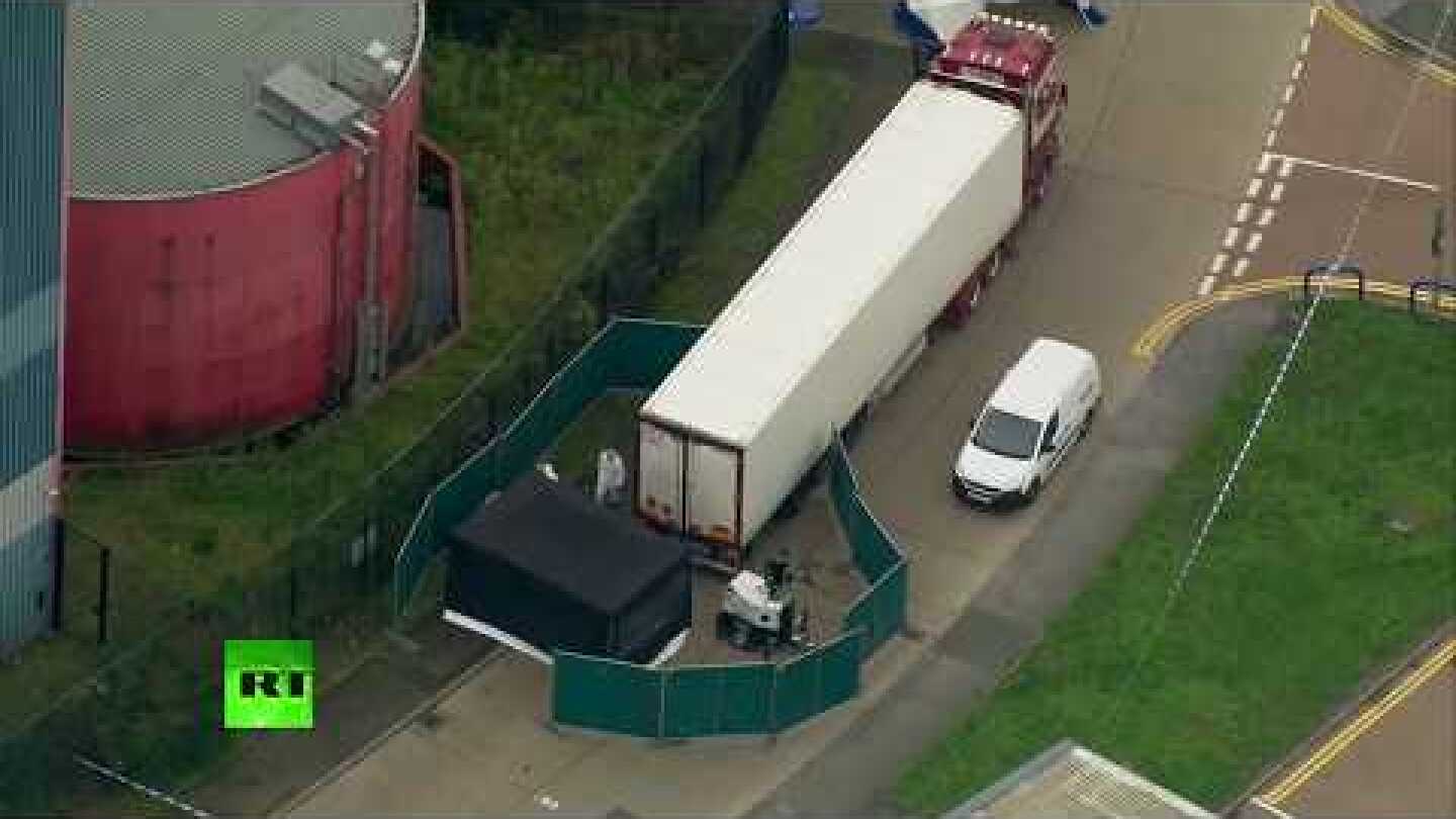 LIVE: View of Grays, Essex after 39 bodies found in truck