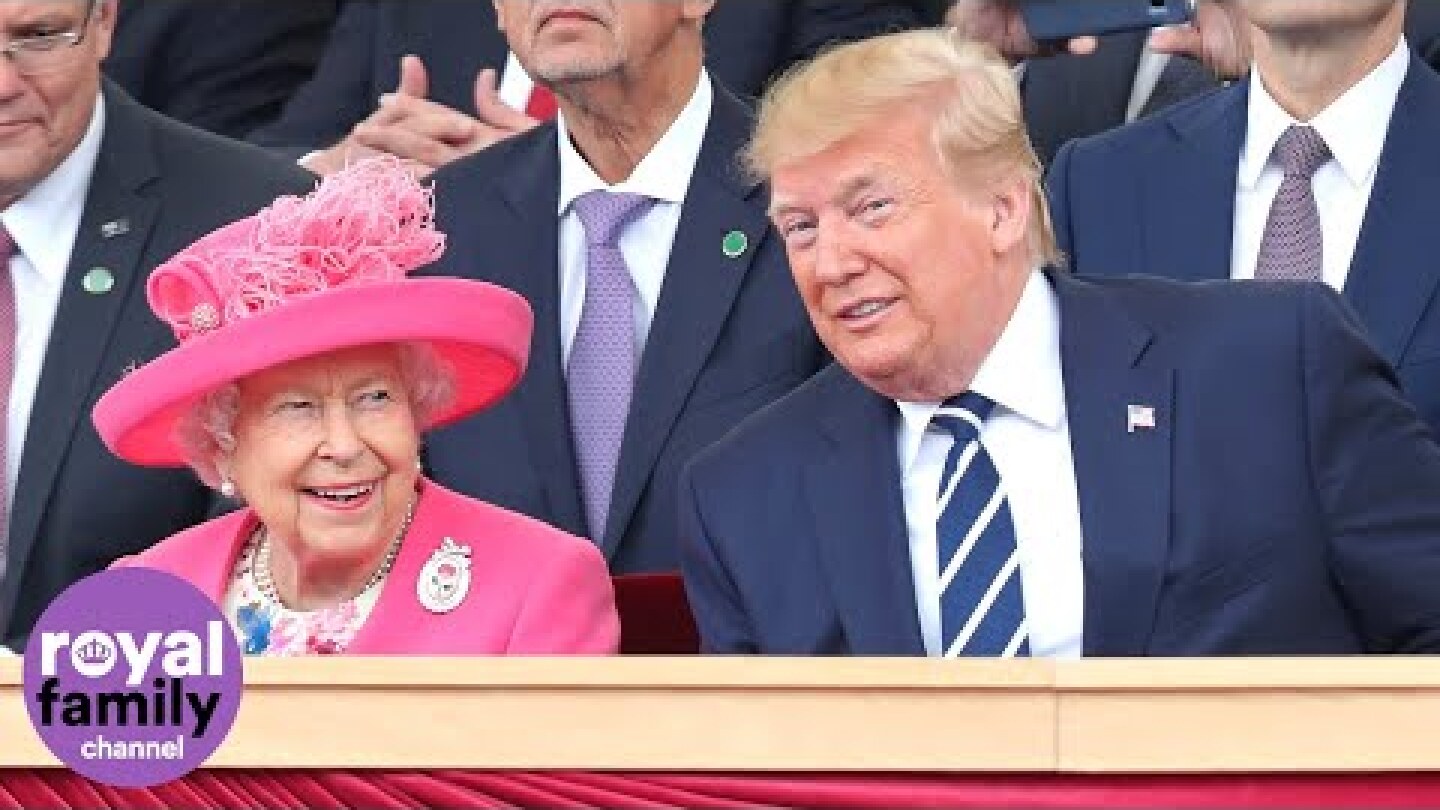 The Queen and President Donald Trump meet D-Day veterans