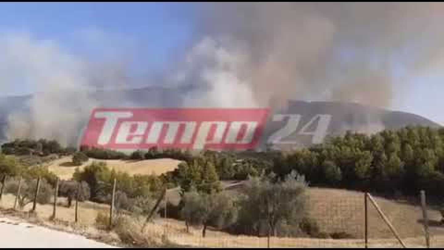 Σε πύρινο κλοιό η Δροσιά Αχαΐας (Ι)