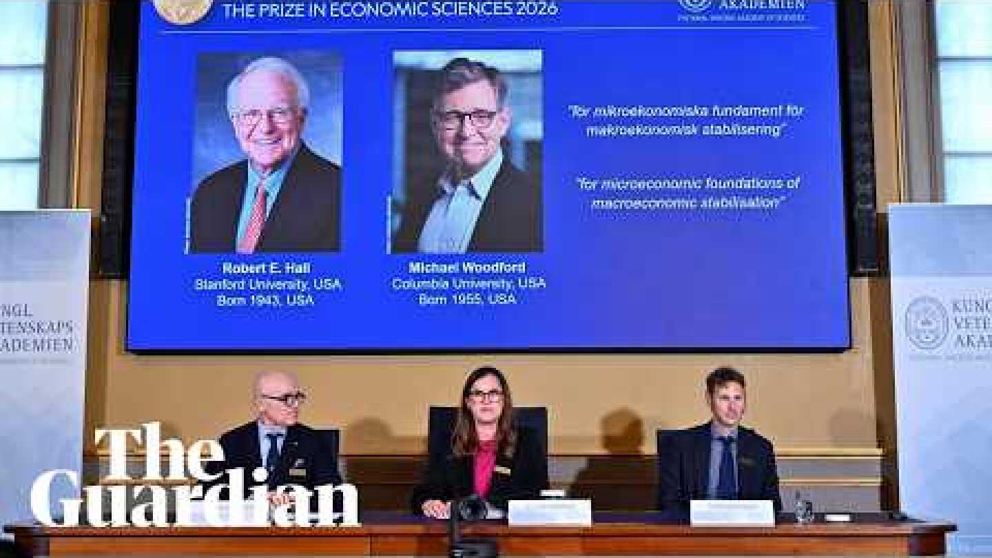 The winner of the 2026 Nobel prize in economics is announced – watch live
