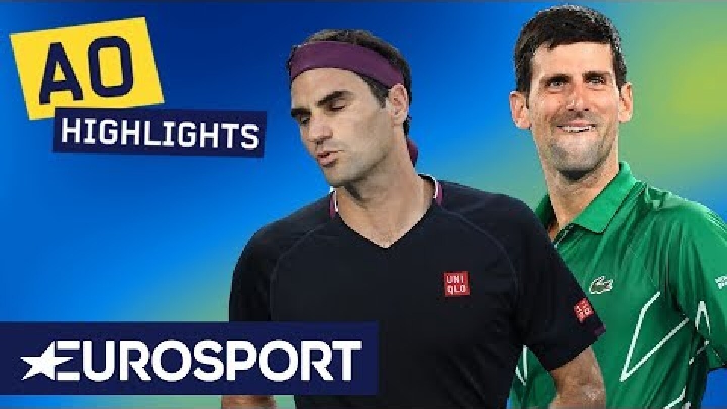 Novak Djokovic vs Roger Federer Extended Highlights | Australian Open 2020 Semi Finals | Eurosport