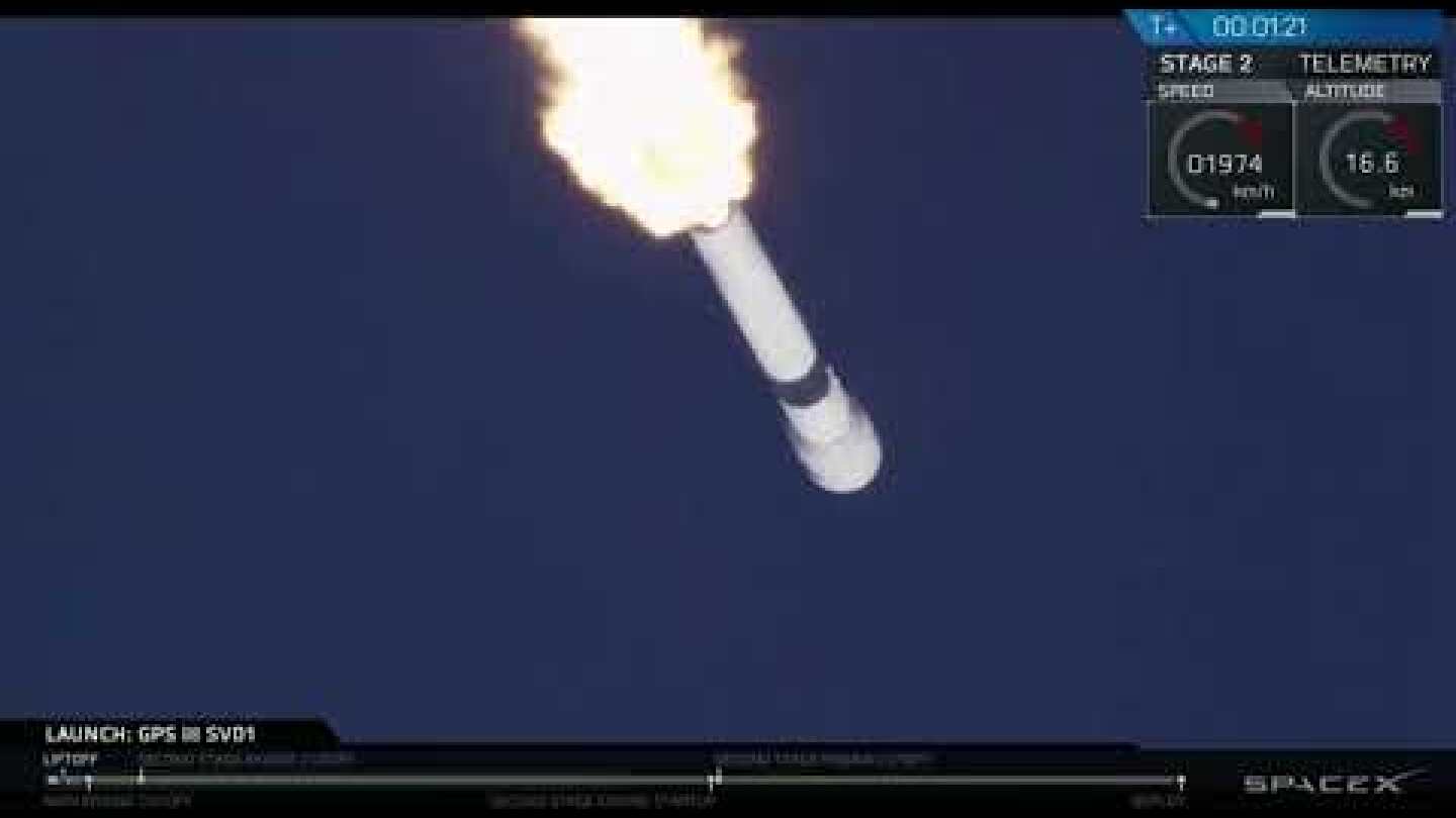 Blastoff! SpaceX Launches GPS III Satellite for US Air Force