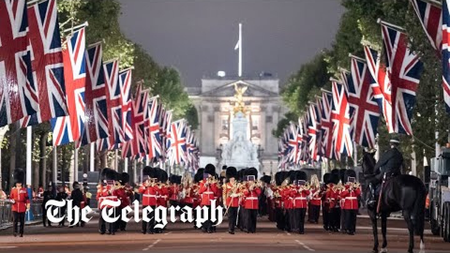 First glimpse of what Queen Elizabeth II’s procession will look like at a dawn rehearsal