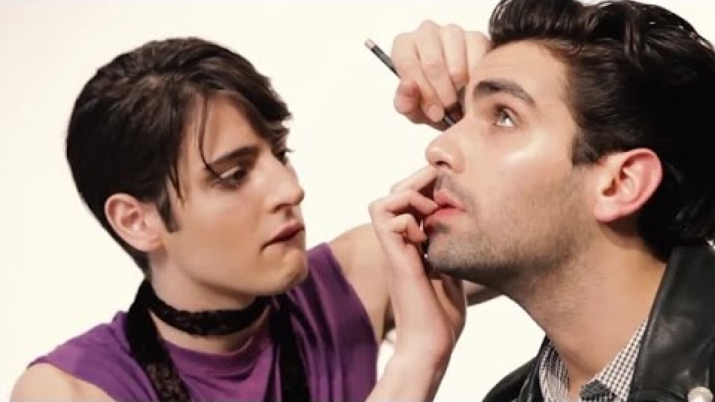 Harry and Peter Brant Give a “Guy Makeup Makeover” | Teen Vogue