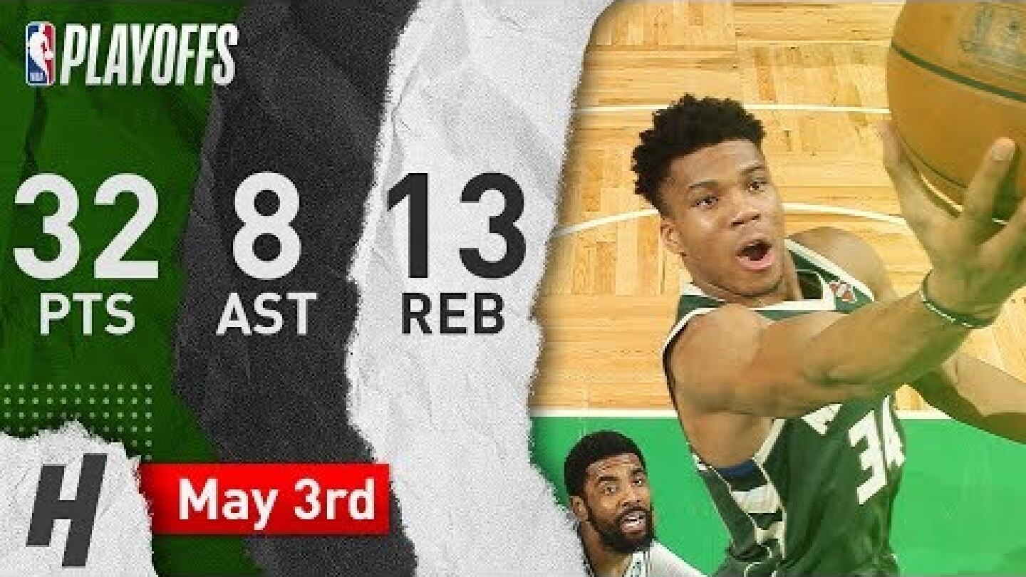 Giannis Antetokounmpo Full Game 3 Highlights vs Celtics 2019 NBA Playoffs - 32 Pts, 8 Ast, 13 Reb!