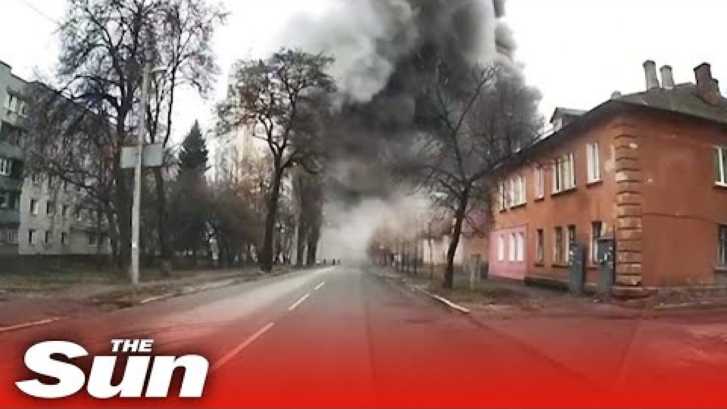Huge explosion rocks Chernihiv after heavy Russian shelling