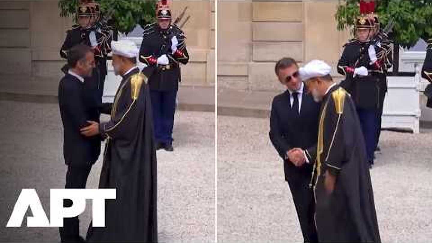 Macron Meets Sultan Of Oman, But His Sunglasses Grab All The Attention | APT