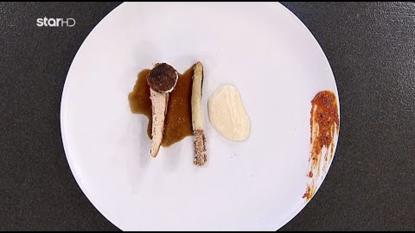 MasterChef 2022 | Κοτόπουλο με λευκά σπαράγγια, τραγανή πέτσα και ταραμά | Νίκος Θωμάς