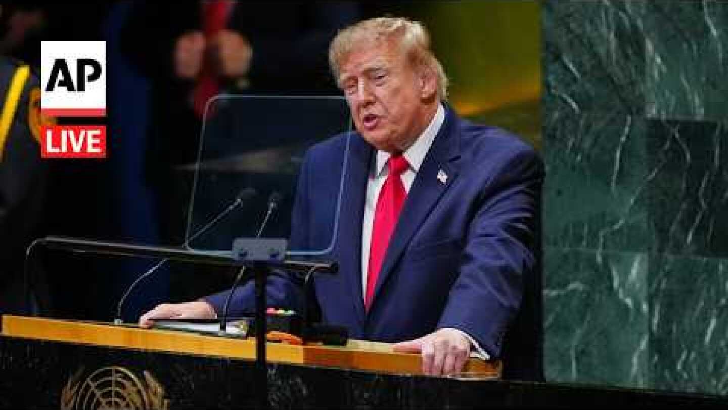LIVE: Trump speaks at UN General Assembly 2026