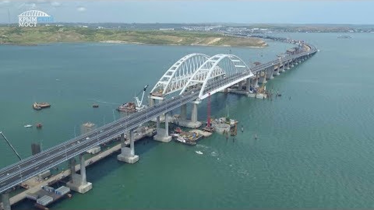 Крымский мост: 27 месяцев строительства за 3 минуты. Таймлепс.